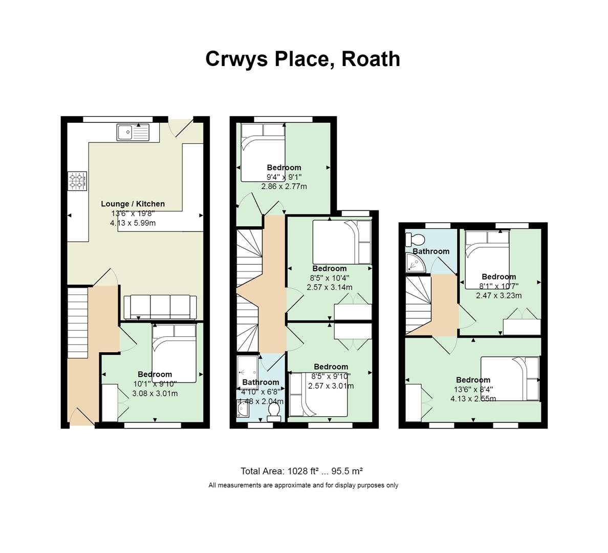 Floorplan for Crwys Place, Cathays